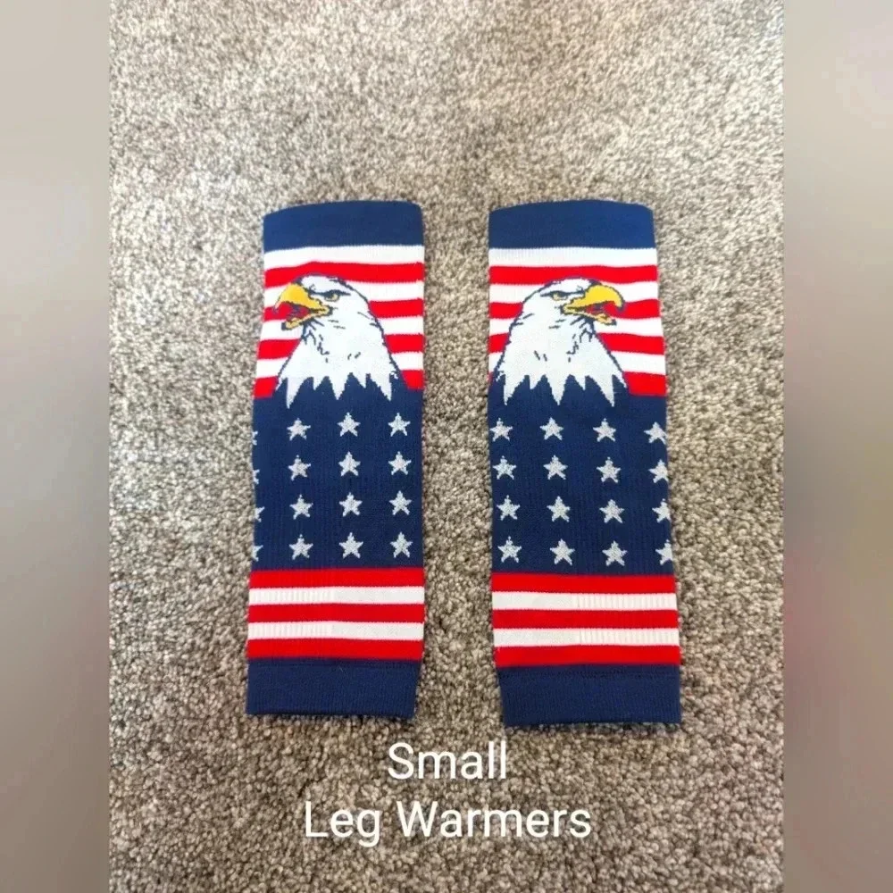 🎈3/$15🎈American Eagle Flag leg Warmers red white and blue socks without …